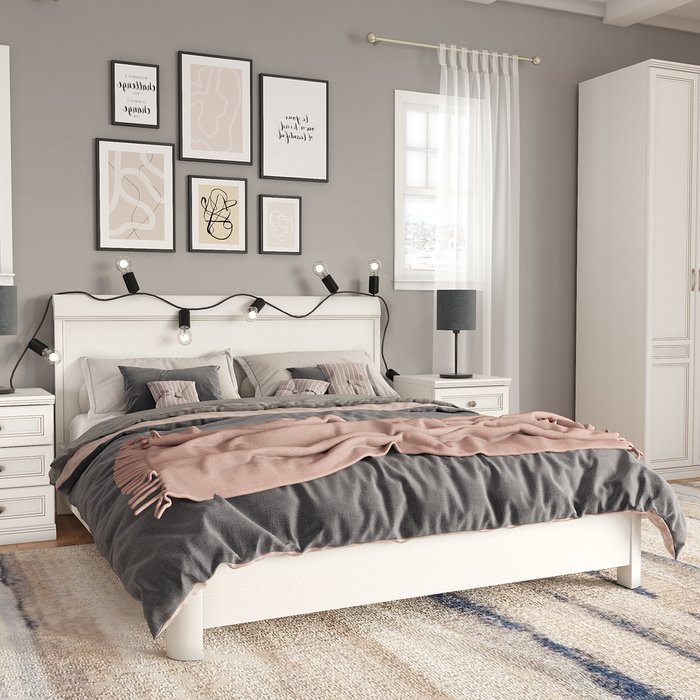 Кровать Белладжио 160х200 белого цвета