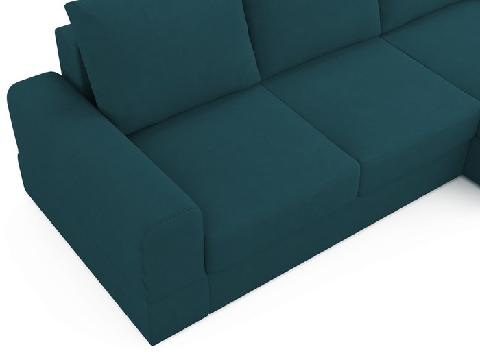 Угловой диван-кровать Elke сине-зеленого цвета  - лучшие Угловые диваны в INMYROOM