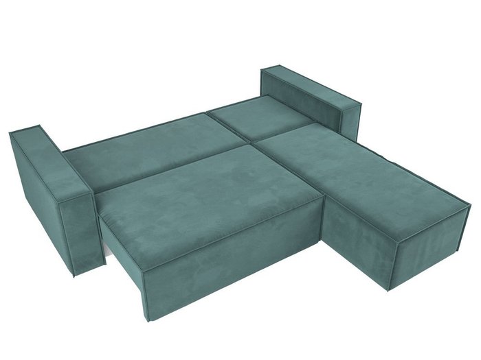 Угловой диван-кровать Куба темно-бирюзового цвета