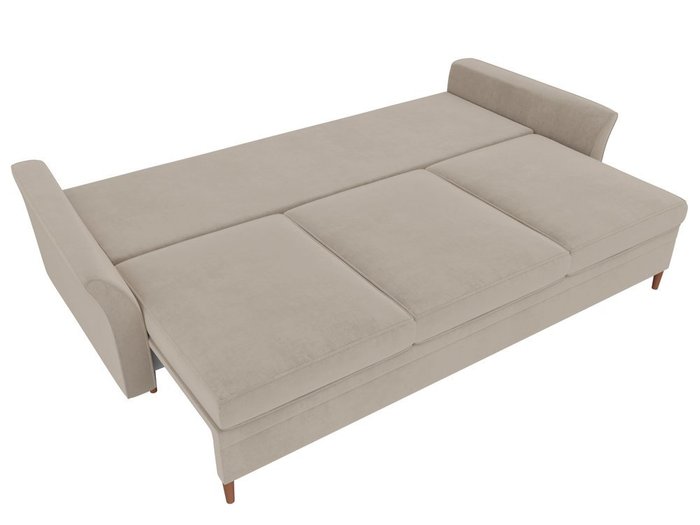 Прямой диван-кровать София бежевого цвета