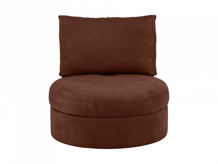 Кресло Wing Round темно-коричневого цвета