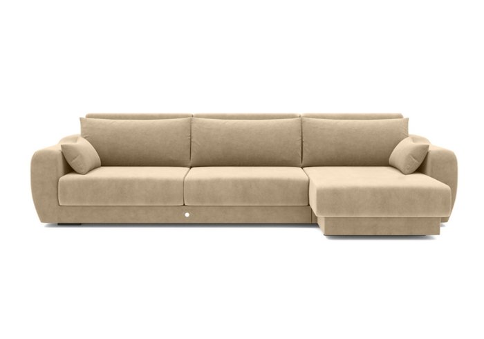 Угловой диван-кровать бежевого цвета