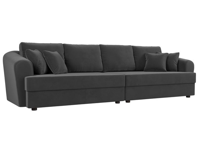 Прямой диван-кровать Милтон серого цвета