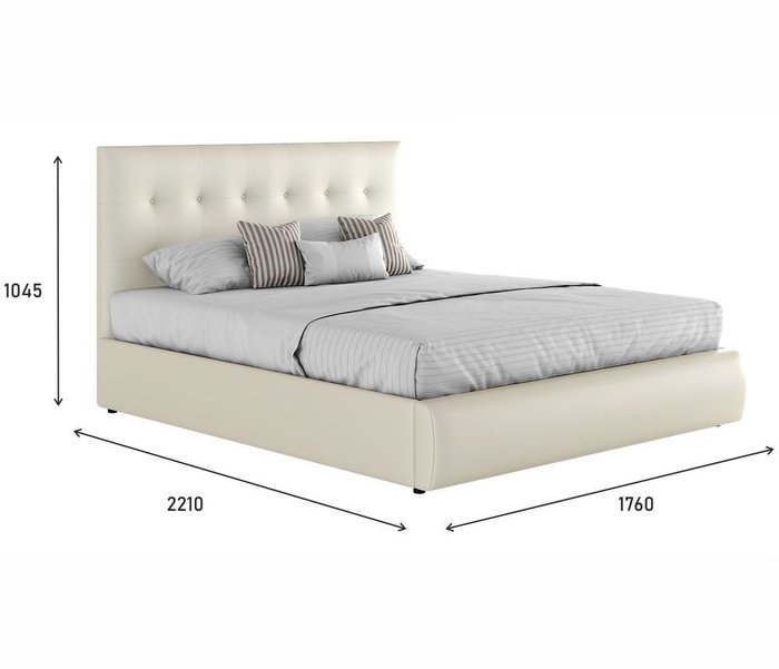 Кровать Селеста 160х200 с подъемным механизмом белого цвета - лучшие Кровати для спальни в INMYROOM