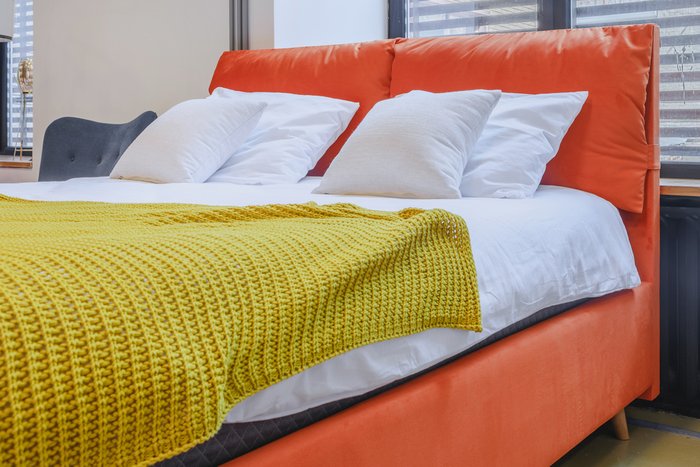 Кровать Trazimeno 160х200 бежевого цвета с подъемным механизмом 
