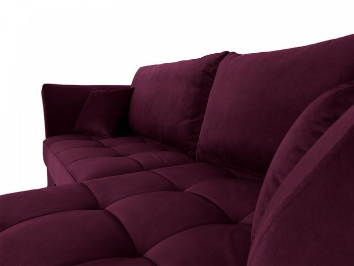 Угловой диван-кровать Wing пурпурного цвета - лучшие Угловые диваны в INMYROOM