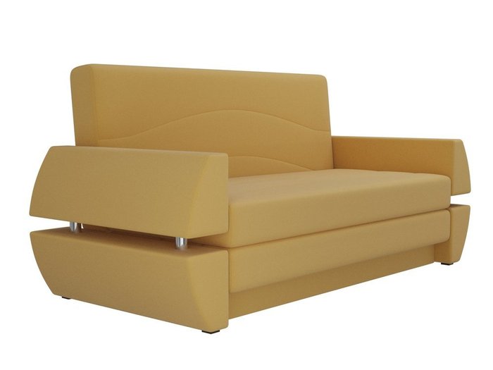Прямой диван-кровать Атлант Т мини желтого цвета