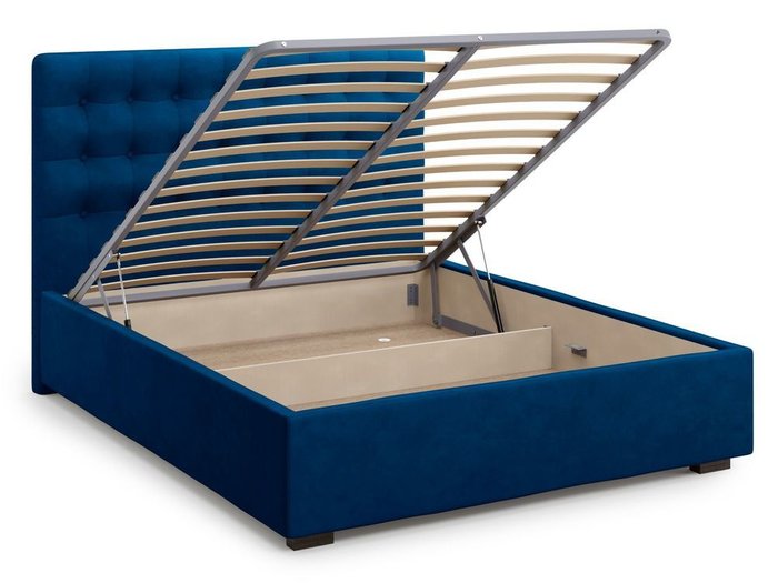 Кровать с подъемным механизмом Brayers 160х200 синего цвета