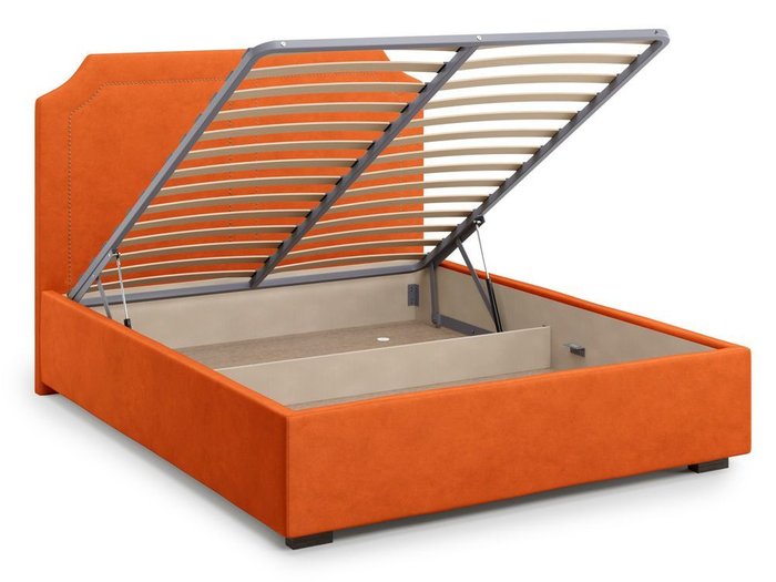 Кровать с подъемным механизмом Lago 160х200 оранжевого цвета