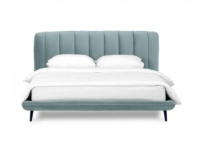 Кровать Amsterdam 160х200 серо-синего цвета