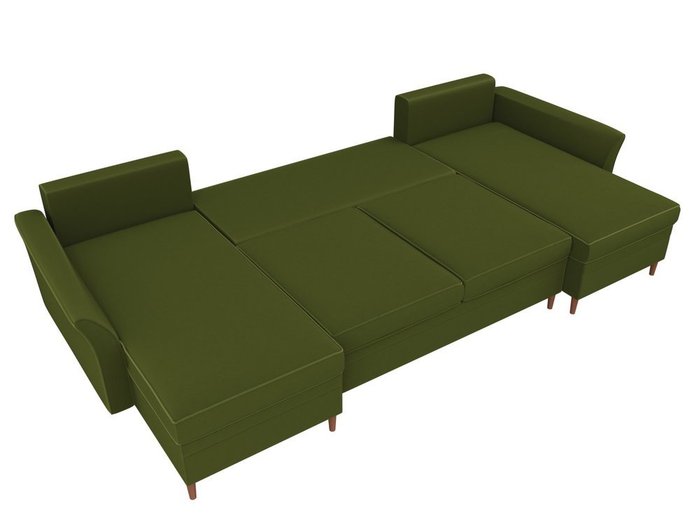 Угловой диван-кровать София зеленого цвета