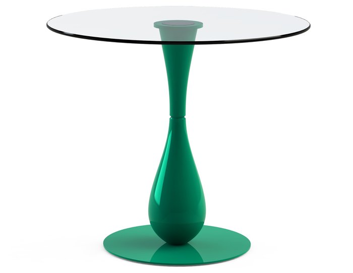 Обеденный стол  "FLOS Green" со столешницей из закаленного стекла
