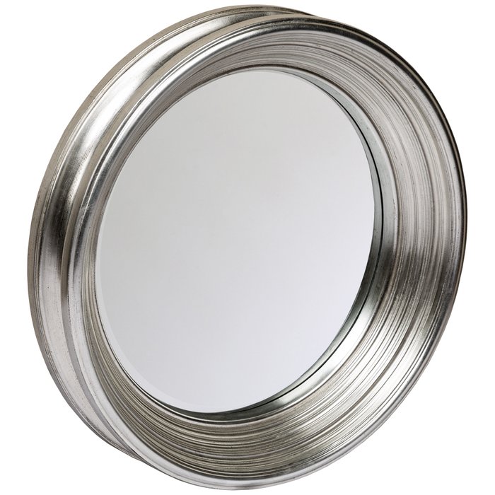 Настенное зеркало Энди в раме серебряного цвета 