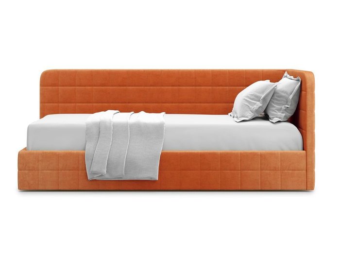 Кровать с подъемным механизмом Tichina 90х200 оранжевого цвета