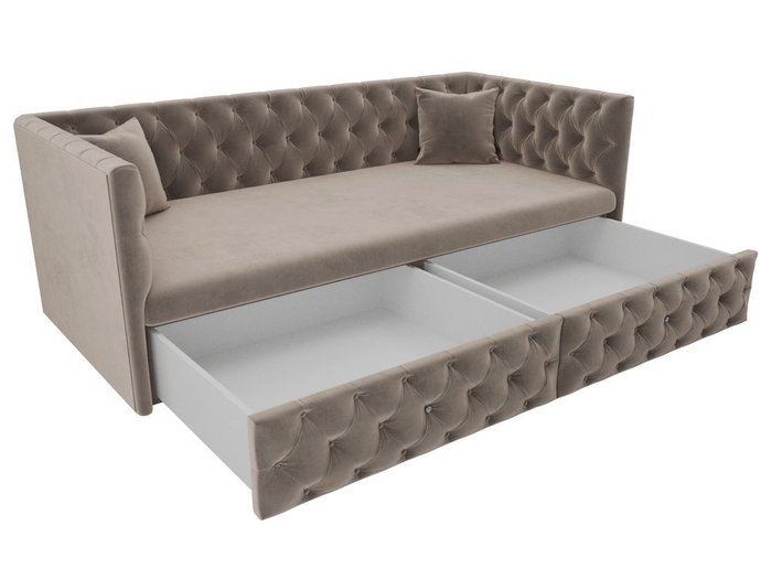 Прямой диван-кровать Найс светло-коричневого цвета