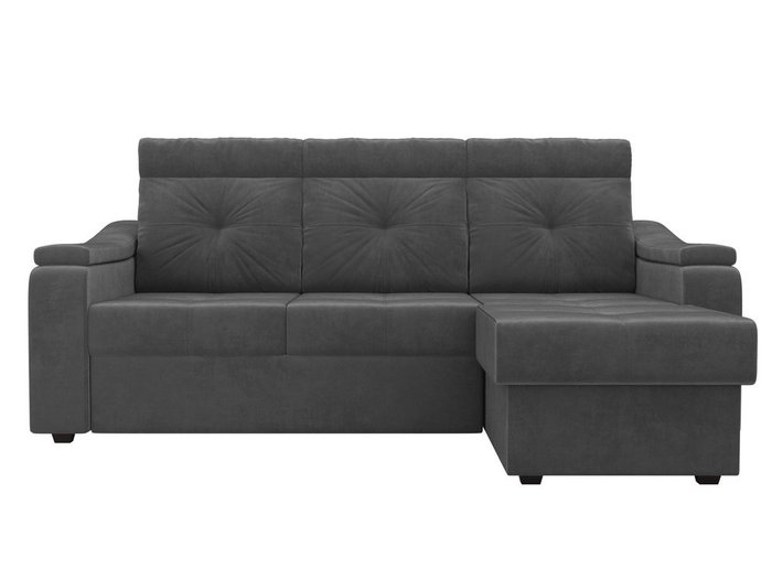 Угловой диван-кровать Джастин серого цвета