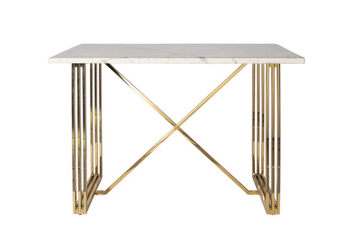 Барный стол бело-золотого цвета