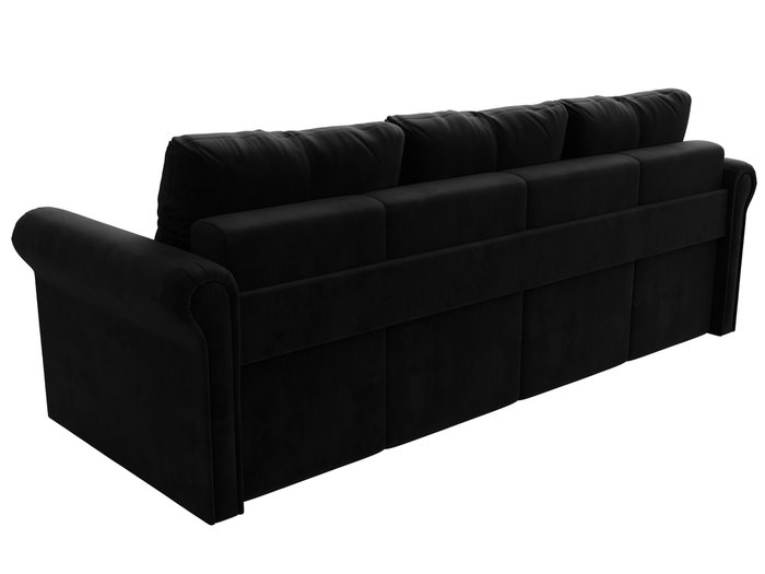 Прямой диван-кровать Европа черного цвета