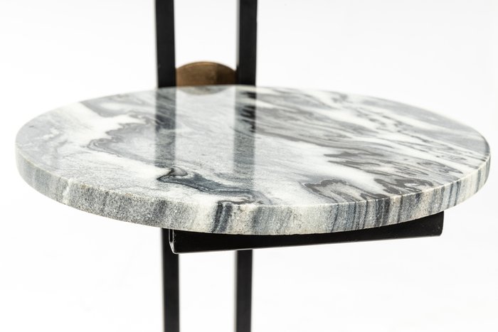 Приставной столик Point со столешницей бело-серого цвета
