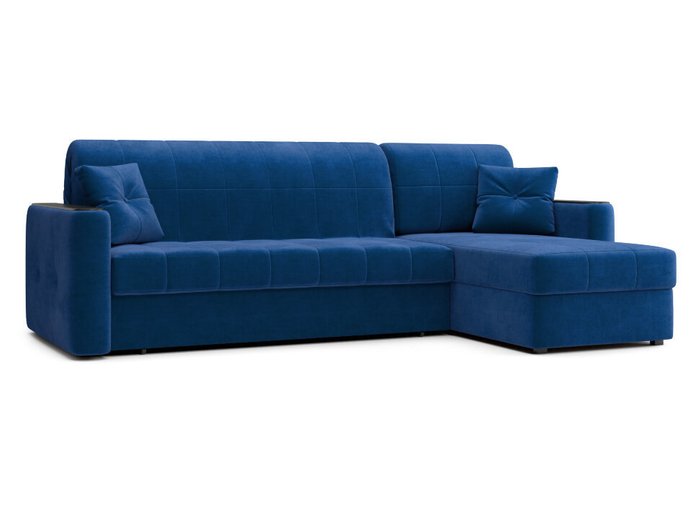 Угловой диван-кровать Ницца синего цвета