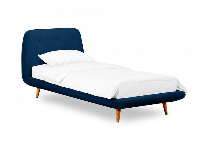 Кровать Loa 90х200 темно-синего цвета