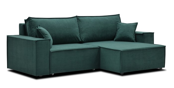 Угловой диван-кровать Фабио темно-зеленого цвета - купить Угловые диваны по цене 37300.0