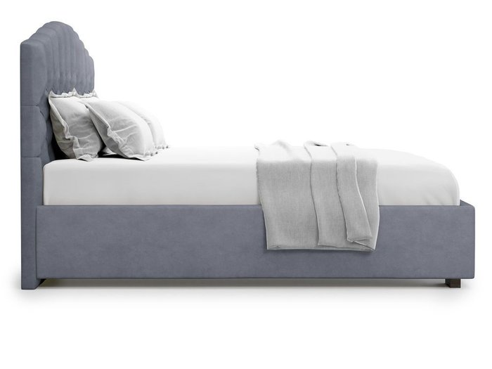 Кровать с подъемным механизмом Lugano 160х200 серого цвета