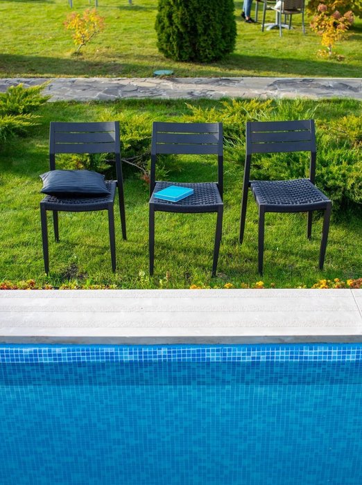 Стул садовый Toronto цвета антрацит - лучшие Садовые стулья в INMYROOM