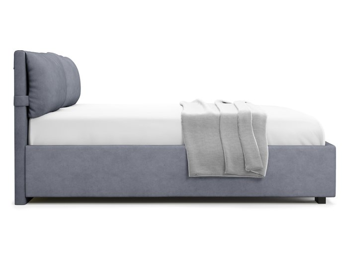 Кровать Trazimeno 160х200 серого цвета с подъемным механизмом