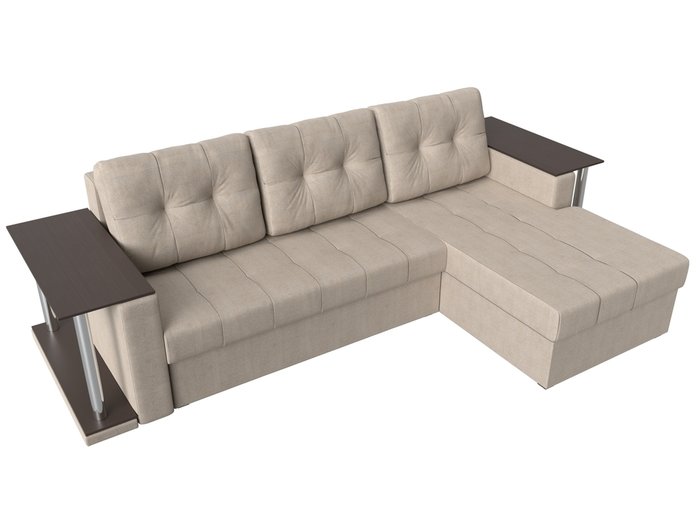 Угловой диван-кровать Даллас бежевого цвета