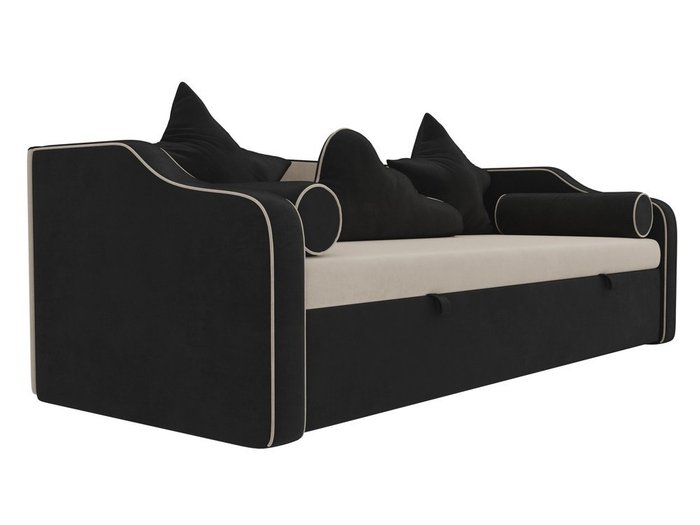 Прямой диван-кровать Рико коричневого цвета