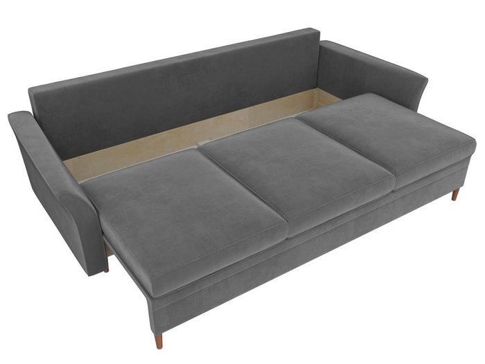 Прямой диван-кровать София серого цвета