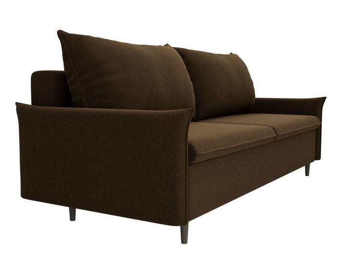 Прямой диван-кровать Хьюстон темно-коричневого цвета