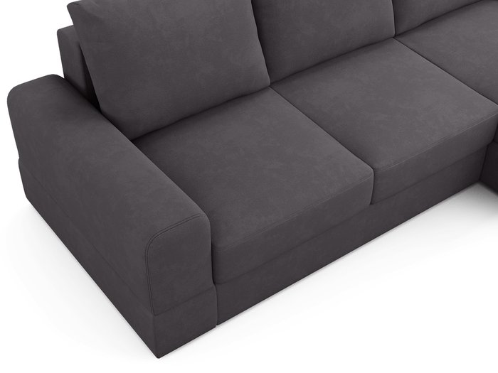 Угловой диван-кровать Elke темно-серого цвета  - лучшие Угловые диваны в INMYROOM