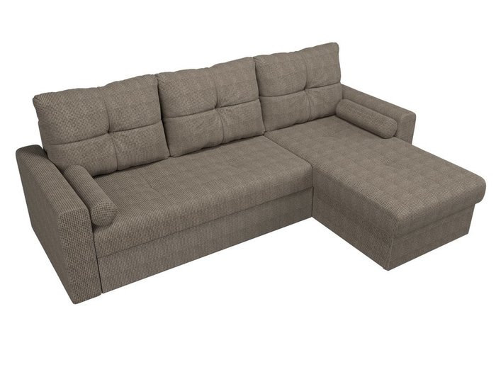 Угловой диван-кровать Верона бежево-коричневого цвета 