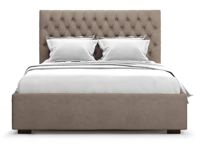 Кровать Nemi без подъемного механизма 160х200 коричневого цвета