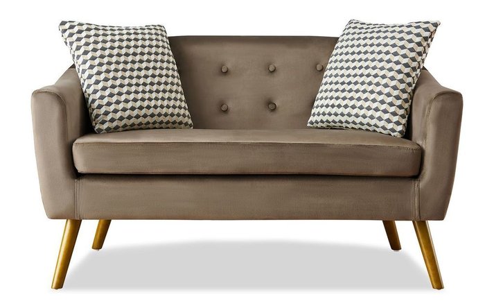 Прямой диван Florence M коричневого цвета