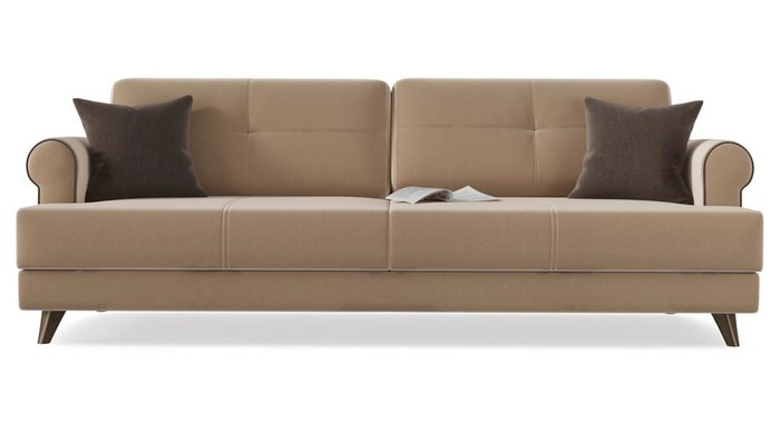 Диван-кровать Мирта Милфорд темно-бежевого цвета - купить Прямые диваны по цене 37068.0
