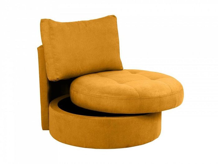 Кресло Wing Round желтого цвета