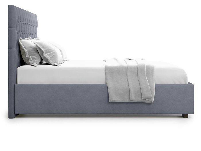 Кровать с подъемным механизмом Nemi 160х200 серого цвета
