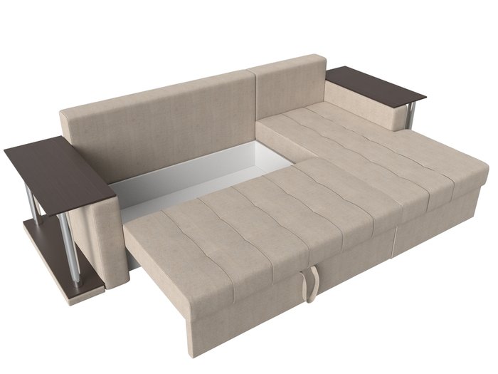 Угловой диван-кровать Даллас бежевого цвета