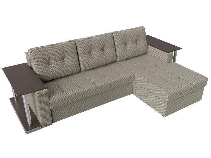 Угловой диван-кровать Даллас светло-коричневого цвета