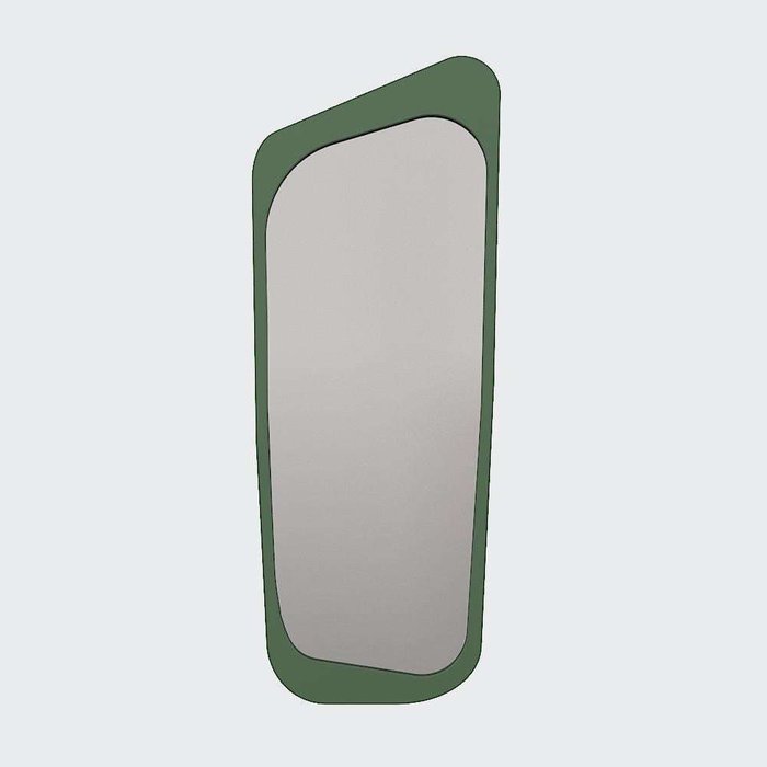 Зеркало настенное Woodi зеленого цвета