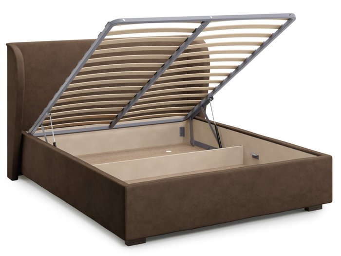 Кровать Tenno 160х200 коричневого цвета с подъемным механизмом 