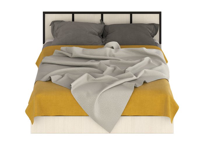 Кровать сакура 160х200 бежево-коричневого цвета 