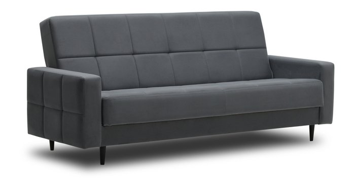 Диван-кровать Виконт серого цвета - купить Прямые диваны по цене 27600.0