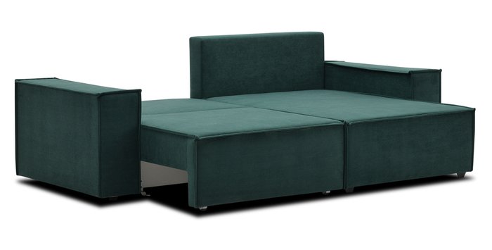 Угловой диван-кровать Фабио темно-зеленого цвета - лучшие Угловые диваны в INMYROOM