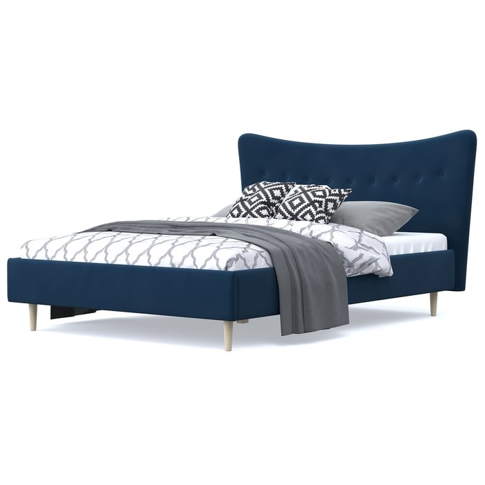 Кровать Финна 180x200 синего цвета