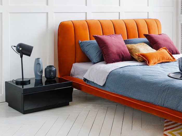 Кровать Amsterdam 160х200 терракотового цвета