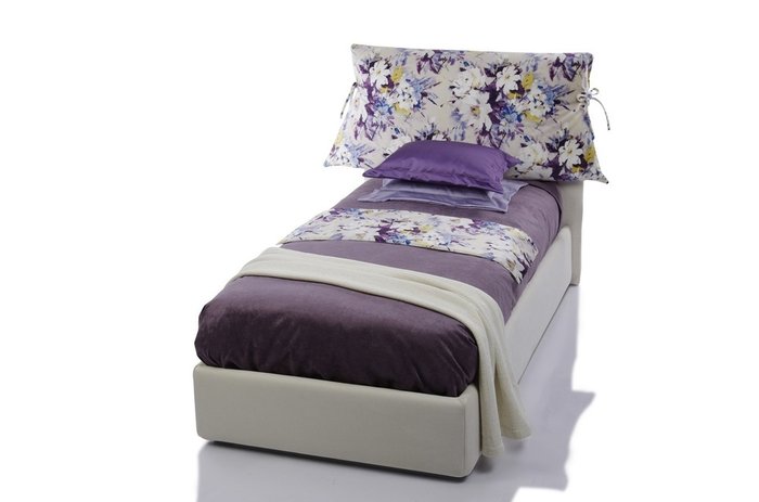 Кровать Lounge 120х200 с подъемным механизмом белого цвета